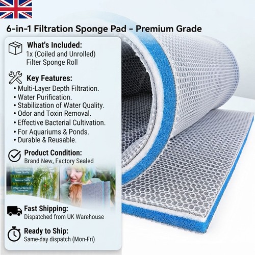 Durable sponge filter - filter, pad
